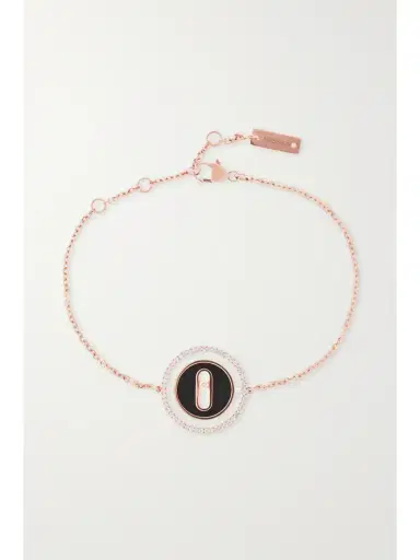 Messika Lucky Move 18-karat Rose Gold, Onyx And Diamond Bracelet | Thumbnail 4 Messika Lucky Move 18-karat Rose Gold, Onyx And Diamond Bracelet | Thumbnail 4