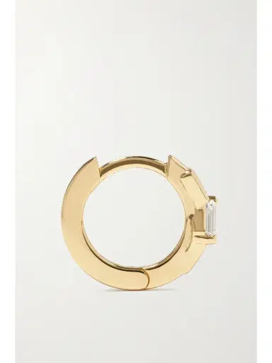 Suzanne Kalan 18-karat Gold Diamond Hoop Earrings | Thumbnail 3 Suzanne Kalan 18-karat Gold Diamond Hoop Earrings | Thumbnail 3