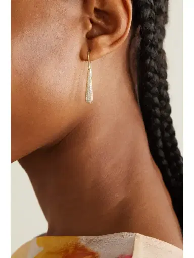 Jennifer Meyer Dome Drop 18-karat Gold Diamond Earrings | Thumbnail 2 Jennifer Meyer Dome Drop 18-karat Gold Diamond Earrings | Thumbnail 2