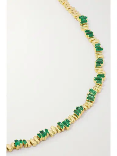 Suzanne Kalan 18-karat Gold Emerald Tennis Necklace | Thumbnail 4 Suzanne Kalan 18-karat Gold Emerald Tennis Necklace | Thumbnail 4