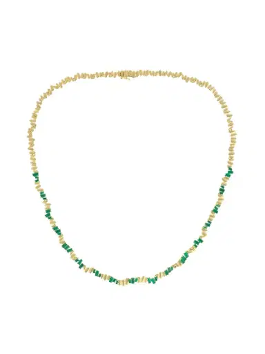 Suzanne Kalan 18-karat Gold Emerald Tennis Necklace | Thumbnail 1 Suzanne Kalan 18-karat Gold Emerald Tennis Necklace | Thumbnail 1