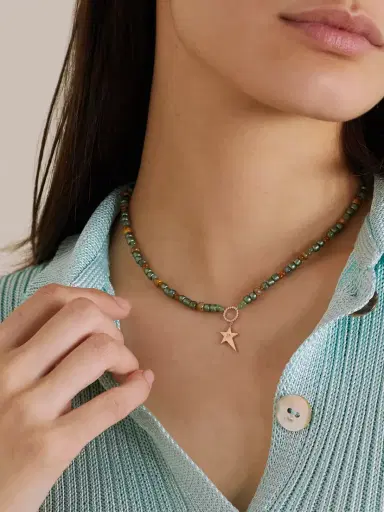 Diane Kordas 14-karat Rose Gold, Bead And Diamond Necklace | Thumbnail 2 Diane Kordas 14-karat Rose Gold, Bead And Diamond Necklace | Thumbnail 2