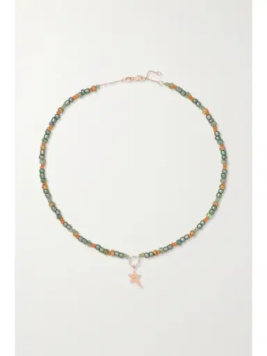 Diane Kordas 14-karat Rose Gold, Bead And Diamond Necklace | Thumbnail 4 Diane Kordas 14-karat Rose Gold, Bead And Diamond Necklace | Thumbnail 4
