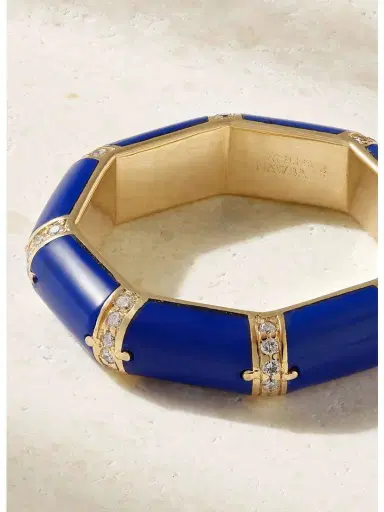 L’Atelier Nawbar Bamboo 18-karat Gold, Lapis Lazuli And Diamond Ring | Thumbnail 3 L’Atelier Nawbar Bamboo 18-karat Gold, Lapis Lazuli And Diamond Ring | Thumbnail 3