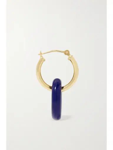 Mateo Donut 14-karat Gold Lapis Lazuli Hoop Earrings | Thumbnail 3 Mateo Donut 14-karat Gold Lapis Lazuli Hoop Earrings | Thumbnail 3