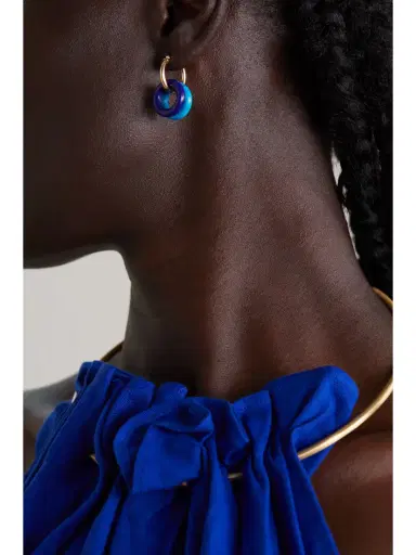 Mateo Donut 14-karat Gold Lapis Lazuli Hoop Earrings | Thumbnail 6 Mateo Donut 14-karat Gold Lapis Lazuli Hoop Earrings | Thumbnail 6