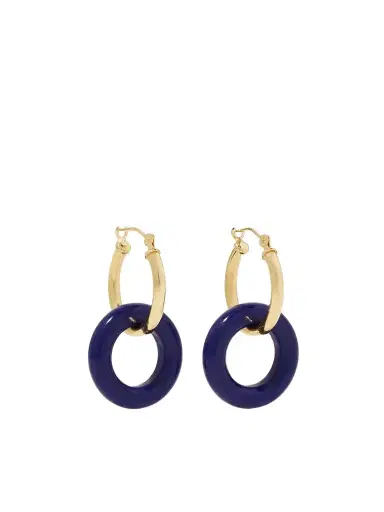 Mateo Donut 14-karat Gold Lapis Lazuli Hoop Earrings | Thumbnail 1 Mateo Donut 14-karat Gold Lapis Lazuli Hoop Earrings | Thumbnail 1