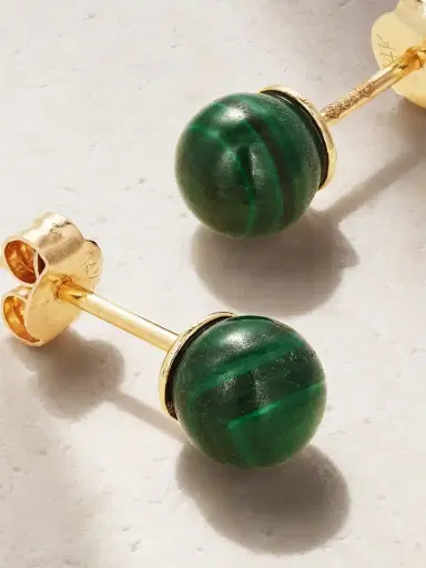 Mateo 14-karat Gold Malachite Earrings | Thumbnail 3 Mateo 14-karat Gold Malachite Earrings | Thumbnail 3