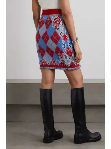 Alanui Bandana Fringed Jacquard-knit Mini Skirt | Thumbnail 3 Alanui Bandana Fringed Jacquard-knit Mini Skirt | Thumbnail 3