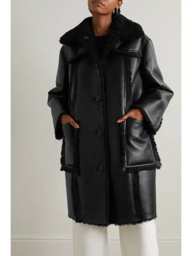 STAND STUDIO Rodeo Faux Fur-trimmed Faux Leather Coat | Thumbnail 3 STAND STUDIO Rodeo Faux Fur-trimmed Faux Leather Coat | Thumbnail 3