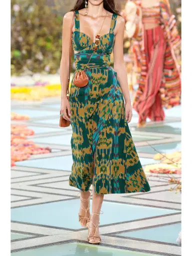 Ulla Johnson Sarika Cutout Printed Cotton-canvas Midi Dress | Thumbnail 4 Ulla Johnson Sarika Cutout Printed Cotton-canvas Midi Dress | Thumbnail 4