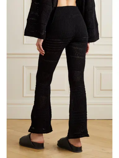 Stella McCartney + Net Sustain Crocheted Organic Cotton Flared Pants | Thumbnail 4 Stella McCartney + Net Sustain Crocheted Organic Cotton Flared Pants | Thumbnail 4