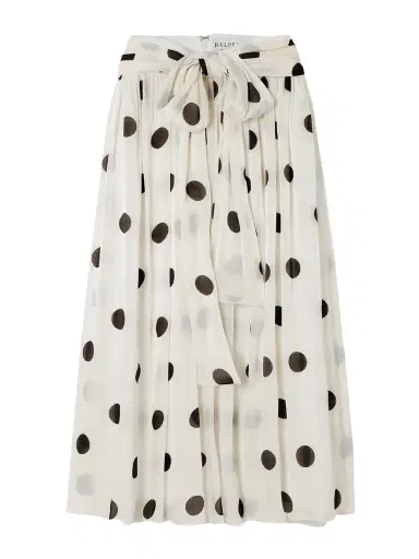 Halpern Bow-embellished Polka-dot Crepon Midi Skirt | Thumbnail 1 Halpern Bow-embellished Polka-dot Crepon Midi Skirt | Thumbnail 1