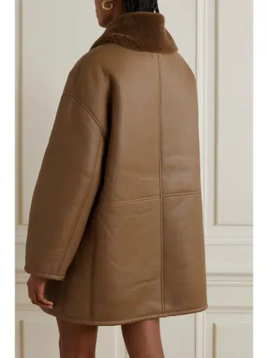 LOULOU STUDIO + Net Sustain Namo Oversized Double-breasted Shearling Coat | Thumbnail 4 LOULOU STUDIO + Net Sustain Namo Oversized Double-breasted Shearling Coat | Thumbnail 4
