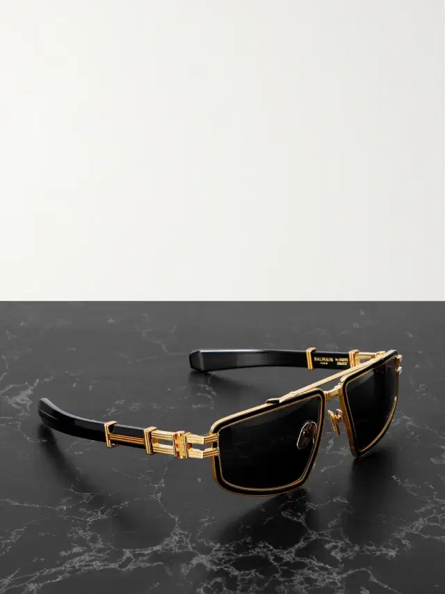 Titan Aviator-style Gold-tone And Acetate Sunglasses Titan Aviator-style Gold-tone And Acetate Sunglasses