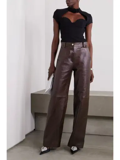 Magda Butrym Leather Wide-leg Pants | Thumbnail 2 Magda Butrym Leather Wide-leg Pants | Thumbnail 2