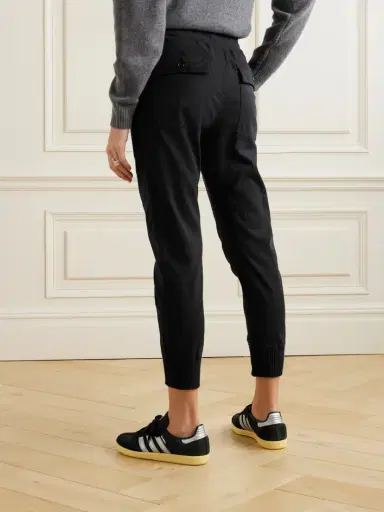 James Perse Jersey-trimmed Cotton-gabardine Track Pants | Thumbnail 4 James Perse Jersey-trimmed Cotton-gabardine Track Pants | Thumbnail 4