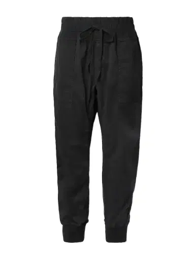 James Perse Jersey-trimmed Cotton-gabardine Track Pants | Thumbnail 1 James Perse Jersey-trimmed Cotton-gabardine Track Pants | Thumbnail 1