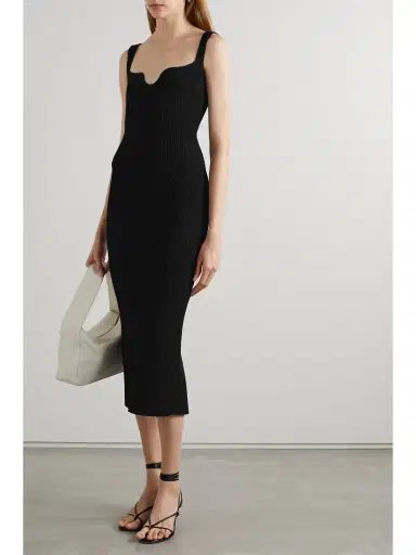 Khaite Nina Ribbed-knit Midi Dress | Thumbnail 2 Khaite Nina Ribbed-knit Midi Dress | Thumbnail 2