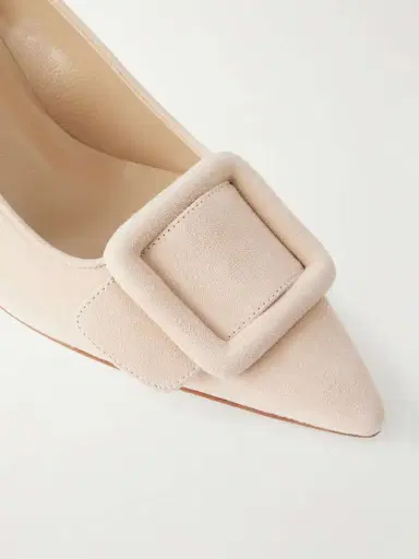 Manolo Blahnik Maysale 50 Buckled Suede Pumps | Thumbnail 4 Manolo Blahnik Maysale 50 Buckled Suede Pumps | Thumbnail 4