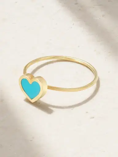 Jennifer Meyer Heart 18-karat Gold Turquoise Ring | Thumbnail 1 Jennifer Meyer Heart 18-karat Gold Turquoise Ring | Thumbnail 1