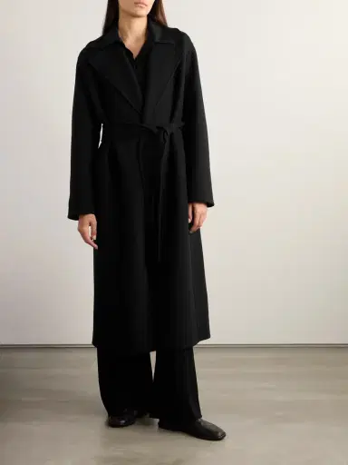 The Row Essentials Malika Belted Wool-blend Felt Coat | Thumbnail 2 The Row Essentials Malika Belted Wool-blend Felt Coat | Thumbnail 2