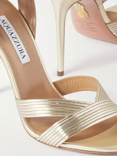 Aquazzura Ari 105 Metallic Leather Sandals | Thumbnail 4 Aquazzura Ari 105 Metallic Leather Sandals | Thumbnail 4