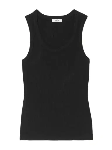 AGOLDE Poppy Ribbed Stretch Organic Cotton And Tencel™ Lyocell-blend Jersey Tank | Thumbnail 1 AGOLDE Poppy Ribbed Stretch Organic Cotton And Tencel™ Lyocell-blend Jersey Tank | Thumbnail 1