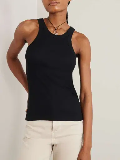 TOTEME + Net Sustain Curved Ribbed Stretch Organic Cotton-jersey Tank | Thumbnail 3 TOTEME + Net Sustain Curved Ribbed Stretch Organic Cotton-jersey Tank | Thumbnail 3