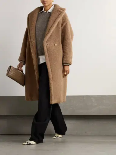 Max Mara Teddy Bear Icon Oversized Camel Hair And Silk-blend Coat | Thumbnail 2 Max Mara Teddy Bear Icon Oversized Camel Hair And Silk-blend Coat | Thumbnail 2