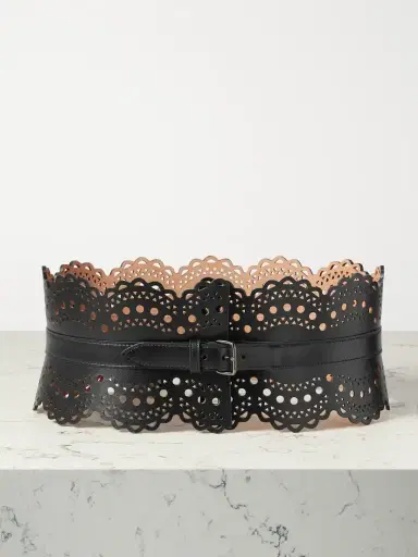 Alaïa Laser-cut Leather Waist Belt | Thumbnail 1 Alaïa Laser-cut Leather Waist Belt | Thumbnail 1