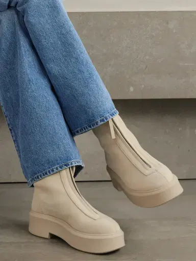 The Row Nobilis Textured-nubuck Platform Ankle Boots | Thumbnail 2 The Row Nobilis Textured-nubuck Platform Ankle Boots | Thumbnail 2