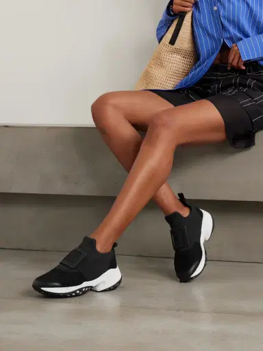 Roger Vivier Viv Run Mesh And Leather Sneakers | Thumbnail 2 Roger Vivier Viv Run Mesh And Leather Sneakers | Thumbnail 2