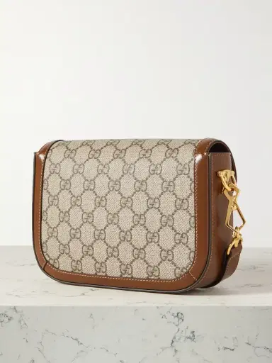Gucci Horsebit 1955 Mini Leather-trimmed Printed Coated-canvas Shoulder Bag | Thumbnail 3 Gucci Horsebit 1955 Mini Leather-trimmed Printed Coated-canvas Shoulder Bag | Thumbnail 3