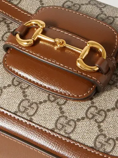 Gucci Horsebit 1955 Mini Leather-trimmed Printed Coated-canvas Shoulder Bag | Thumbnail 4 Gucci Horsebit 1955 Mini Leather-trimmed Printed Coated-canvas Shoulder Bag | Thumbnail 4