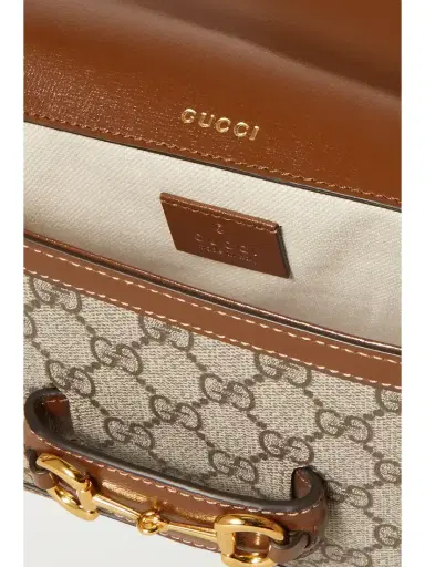 Gucci Horsebit 1955 Mini Leather-trimmed Printed Coated-canvas Shoulder Bag | Thumbnail 5 Gucci Horsebit 1955 Mini Leather-trimmed Printed Coated-canvas Shoulder Bag | Thumbnail 5