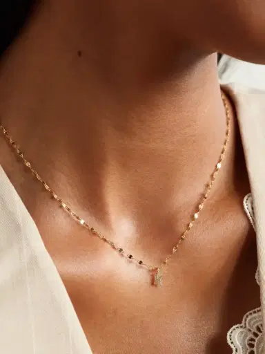 STONE AND STRAND Initial Sparkle Gold Diamond Necklace | Thumbnail 2 STONE AND STRAND Initial Sparkle Gold Diamond Necklace | Thumbnail 2