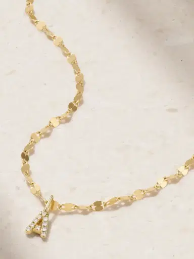 STONE AND STRAND Initial Sparkle Gold Diamond Necklace | Thumbnail 4 STONE AND STRAND Initial Sparkle Gold Diamond Necklace | Thumbnail 4