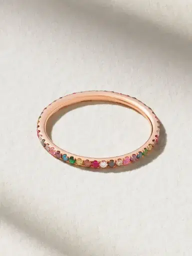 Ileana Makri Thread 18-karat Rose Gold Multi-stone Ring | Thumbnail 1 Ileana Makri Thread 18-karat Rose Gold Multi-stone Ring | Thumbnail 1
