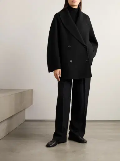 The Row Essentials Polli Double-breasted Wool-blend Coat | Thumbnail 2 The Row Essentials Polli Double-breasted Wool-blend Coat | Thumbnail 2