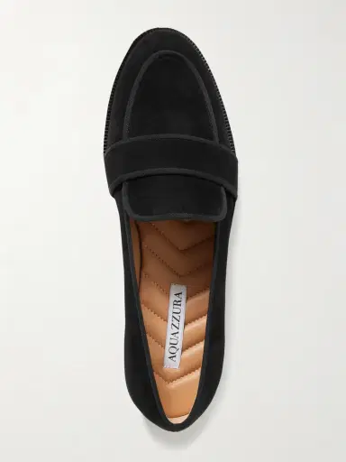Aquazzura Martin Grosgrain-trimmed Suede Loafers | Thumbnail 5 Aquazzura Martin Grosgrain-trimmed Suede Loafers | Thumbnail 5
