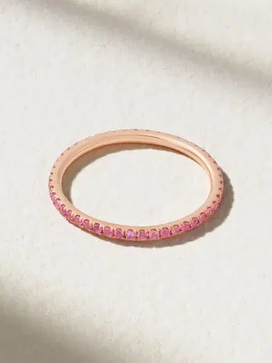 Ileana Makri Thread 18-karat Rose Gold Sapphire Ring | Thumbnail 1 Ileana Makri Thread 18-karat Rose Gold Sapphire Ring | Thumbnail 1