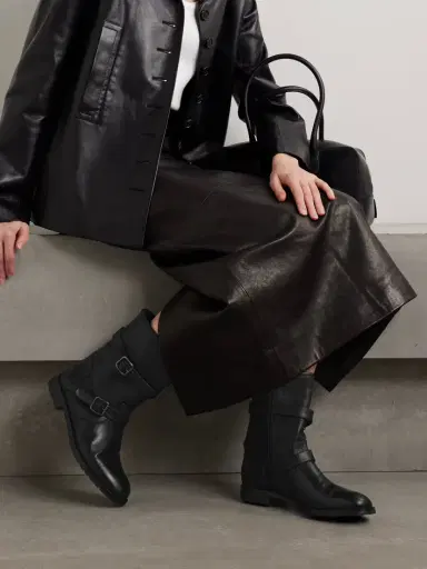Manolo Blahnik Sulaltra Buckled Leather Ankle Boots | Thumbnail 2 Manolo Blahnik Sulaltra Buckled Leather Ankle Boots | Thumbnail 2