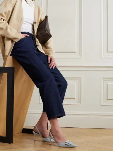 Manolo Blahnik Maysli 70 Buckled Suede Slingback Pumps | Thumbnail 2 Manolo Blahnik Maysli 70 Buckled Suede Slingback Pumps | Thumbnail 2