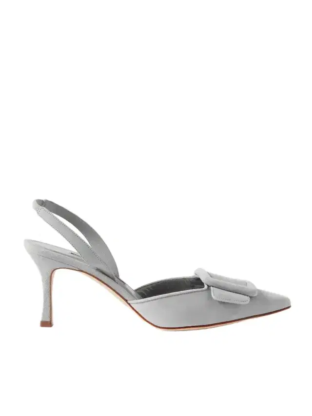 Maysli 70 Buckled Suede Slingback Pumps Maysli 70 Buckled Suede Slingback Pumps