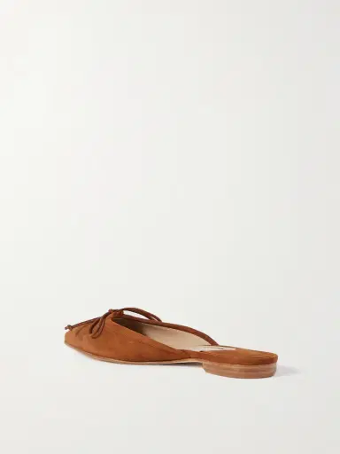 Manolo Blahnik Ballerimu Bow-detailed Suede Ballet Flats | Thumbnail 3 Manolo Blahnik Ballerimu Bow-detailed Suede Ballet Flats | Thumbnail 3