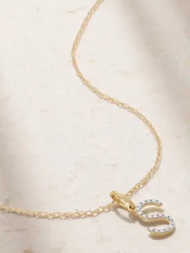 STONE AND STRAND Initial 9-karat Gold Diamond Necklace | Thumbnail 5 STONE AND STRAND Initial 9-karat Gold Diamond Necklace | Thumbnail 5