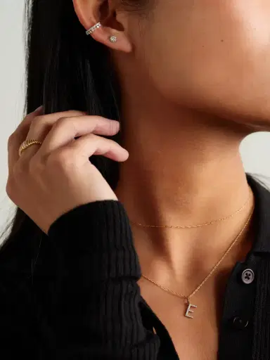 STONE AND STRAND Initial 9-karat Gold Diamond Necklace | Thumbnail 6 STONE AND STRAND Initial 9-karat Gold Diamond Necklace | Thumbnail 6