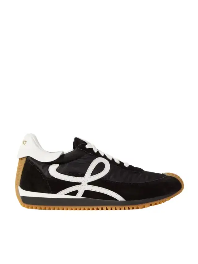 Flow Logo-appliquéd Leather And Shell Sneakers Flow Logo-appliquéd Leather And Shell Sneakers