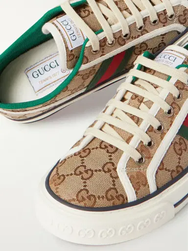 Gucci Tennis 1977 Logo-embroidered Canvas Sneakers | Thumbnail 5 Gucci Tennis 1977 Logo-embroidered Canvas Sneakers | Thumbnail 5
